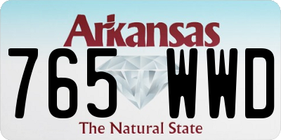 AR license plate 765WWD