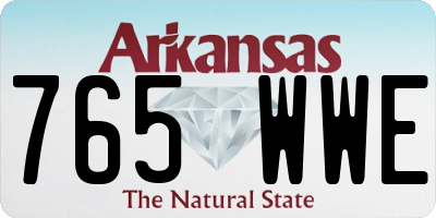 AR license plate 765WWE