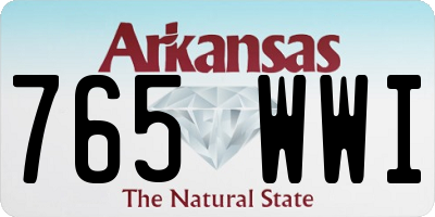 AR license plate 765WWI