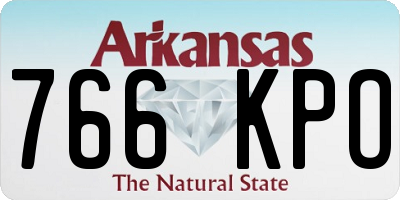 AR license plate 766KPO