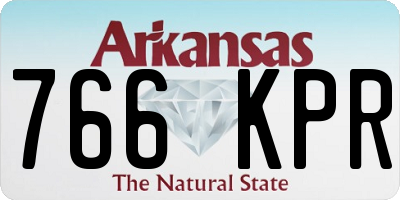 AR license plate 766KPR