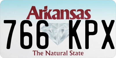 AR license plate 766KPX