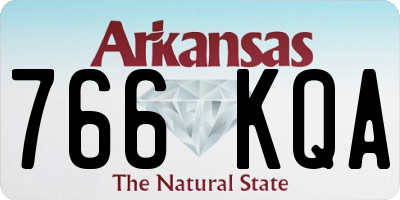 AR license plate 766KQA