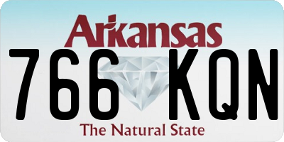 AR license plate 766KQN