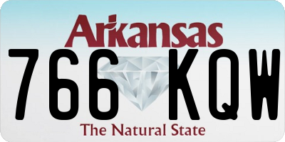 AR license plate 766KQW