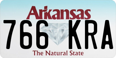 AR license plate 766KRA