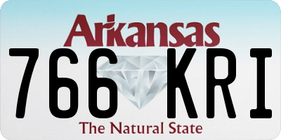 AR license plate 766KRI