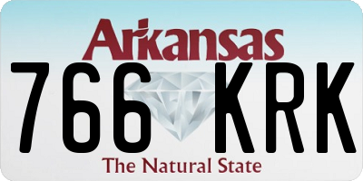 AR license plate 766KRK