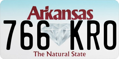 AR license plate 766KRO
