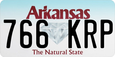 AR license plate 766KRP