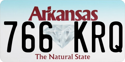 AR license plate 766KRQ