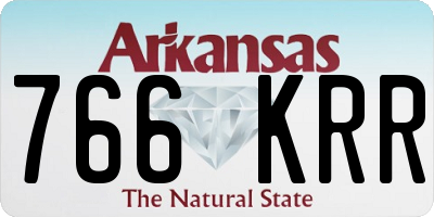 AR license plate 766KRR
