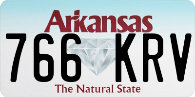 AR license plate 766KRV