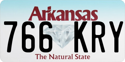 AR license plate 766KRY
