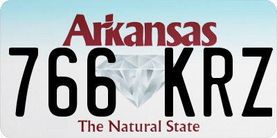 AR license plate 766KRZ