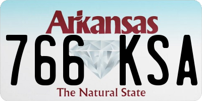 AR license plate 766KSA