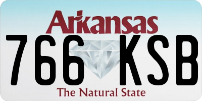 AR license plate 766KSB