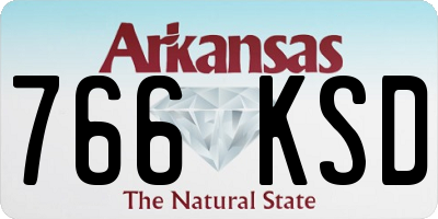 AR license plate 766KSD