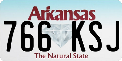 AR license plate 766KSJ