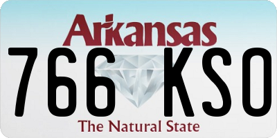 AR license plate 766KSO