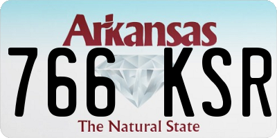 AR license plate 766KSR