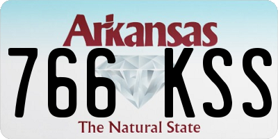AR license plate 766KSS