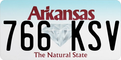 AR license plate 766KSV