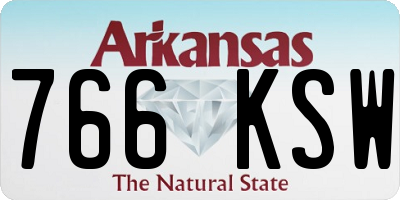 AR license plate 766KSW