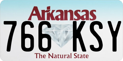 AR license plate 766KSY