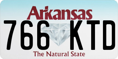 AR license plate 766KTD