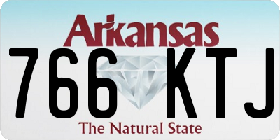 AR license plate 766KTJ