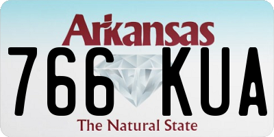 AR license plate 766KUA