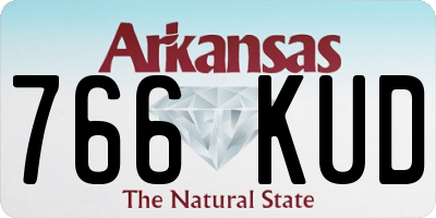 AR license plate 766KUD
