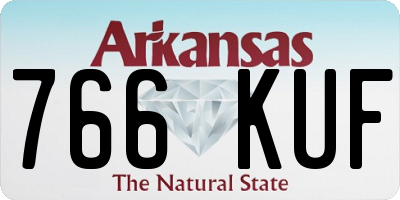 AR license plate 766KUF