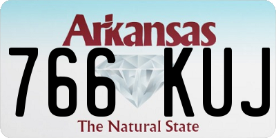 AR license plate 766KUJ