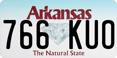 AR license plate 766KUO