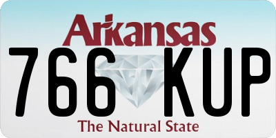AR license plate 766KUP
