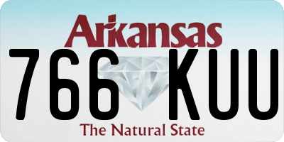 AR license plate 766KUU