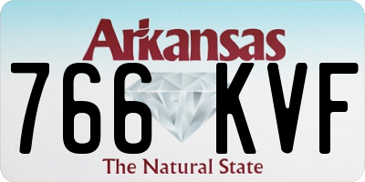 AR license plate 766KVF