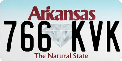 AR license plate 766KVK