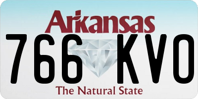 AR license plate 766KVO
