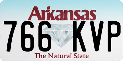 AR license plate 766KVP