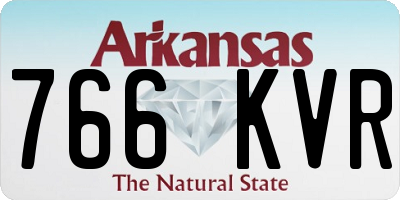 AR license plate 766KVR
