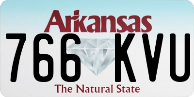 AR license plate 766KVU