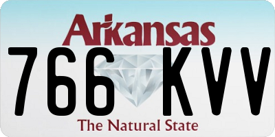 AR license plate 766KVV