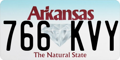 AR license plate 766KVY