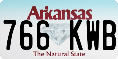 AR license plate 766KWB