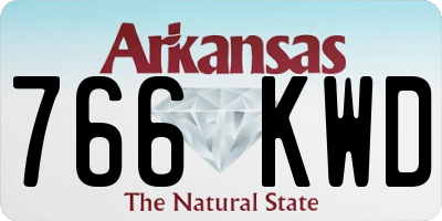 AR license plate 766KWD