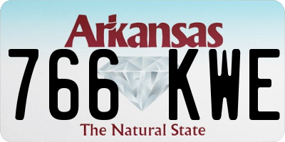 AR license plate 766KWE