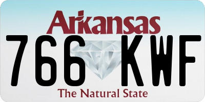 AR license plate 766KWF
